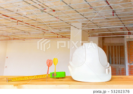helmet plastic white with dart and measuring tape helmet plastic white with dart and measuring tape 53202376