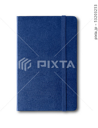 Marine blue closed notebook isolated on white 53203253