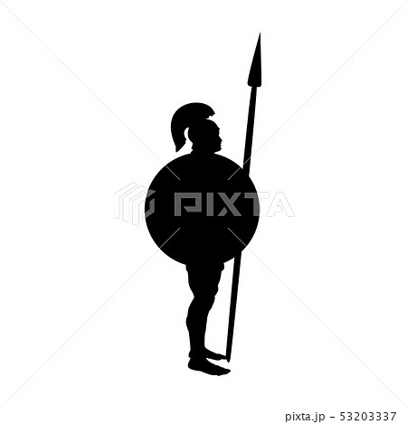 Ares god  war silhouette ancient mythology fantasy 53203337