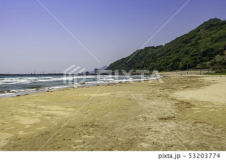 島根県出雲　稲佐の浜　日御碕方面を望む　国譲り神話 53203774