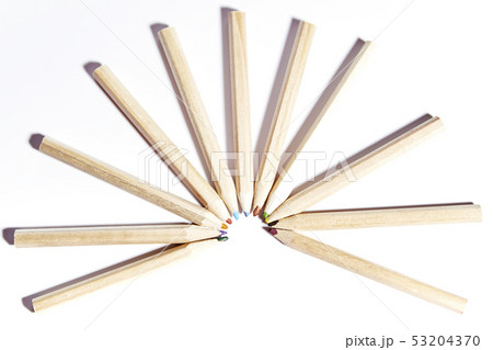group of colored wooden pencils group of colored wooden pencils 53204370