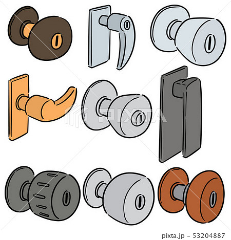 vector set of door knob vector set of door knob 53204887