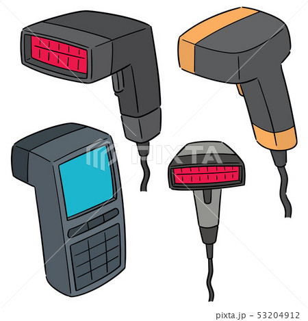 vector set of barcode reader vector set of barcode reader 53204912