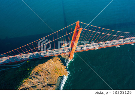Aerial view of the Golden Gate Bridge in San Francisco 53205129