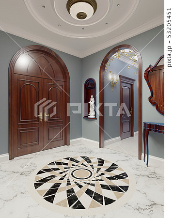 The luxurious apartment hall in a classic style 53205451