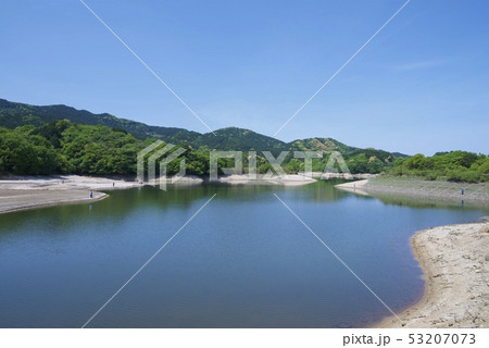 牛頸ダムの大野貯水池 福岡県大野城市 の写真素材
