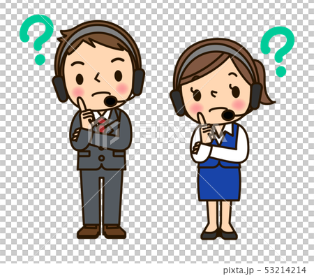 オペレーター男女 はてなのイラスト素材 オペレーター男女 はてなのイラスト素材