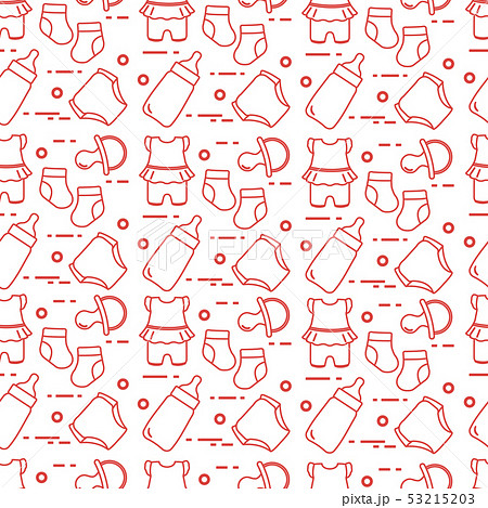 Newborn baby seamless pattern 53215203