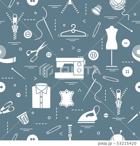 Pattern with tools and accessories for sewing 53215420
