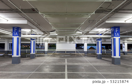 Parking garage interior, industrial building 53215874