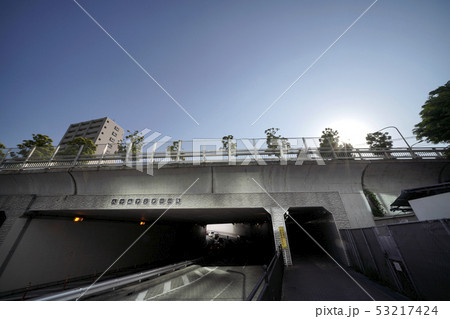 日本の東京都市景観 八ツ山アンダーパスなどを望む 日本の東京都市景観 八ツ山アンダーパスなどを望む 53217424