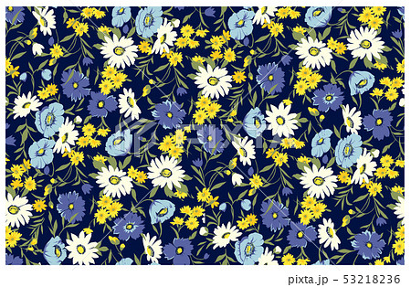 リピートできるレトロな花柄 53218236