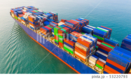 Container ship sailing through the ocean, Business Container ship sailing through the ocean, Business 53220793