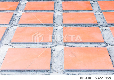 row tile ceramic orange on floor install row tile ceramic orange on floor install 53221459