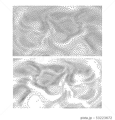 Abstract Stipple Spray Paint On Paper Set Vector 53223672