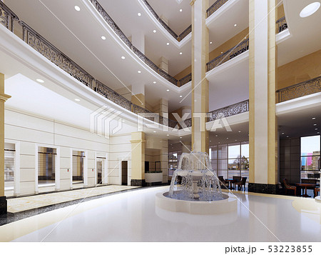 Luxury lobby interior. 53223855