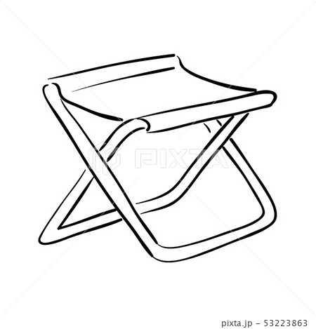 Icon of Fishing folding chair. White background Icon of Fishing folding chair. White background 53223863