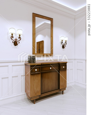 .Wooden chest of drawers in a classic style 53223881