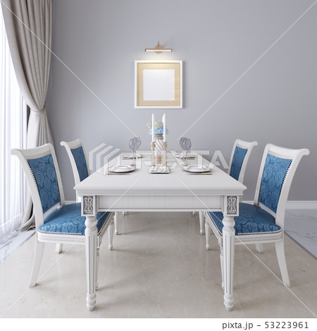 Luxurious dining table with white furniture and Luxurious dining table with white furniture and 53223961