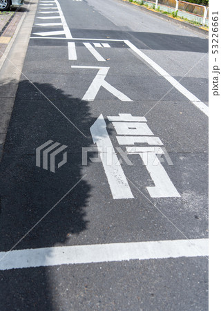 道路のバス停の路面表示 道路のバス停の路面表示 53226661