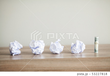 Great idea concept. Standing out of the crowd. Dollars photo Great idea concept. Standing out of the crowd. Dollars photo 53227818