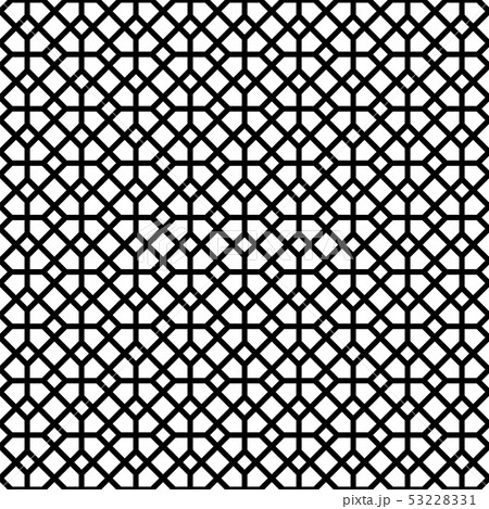 Seamless vector.Geometric ornament in black color Seamless vector.Geometric ornament in black color 53228331