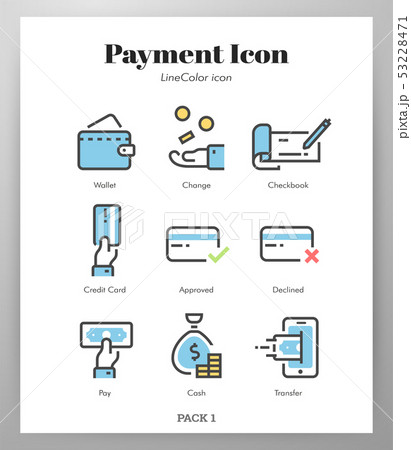 Payment icons LineColor pack 53228471