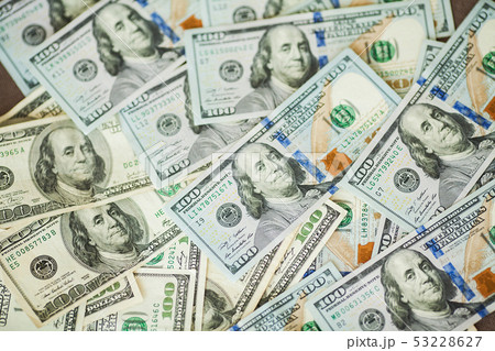 American money background texture bills of 100 american dollars American money background texture bills of 100 american dollars 53228627