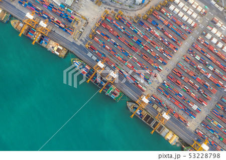 Container ship in export and import business and Container ship in export and import business and 53228798