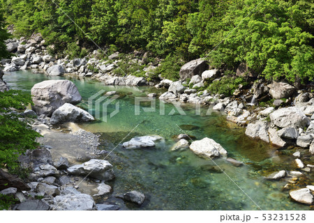 板取川 岐阜県 の写真素材