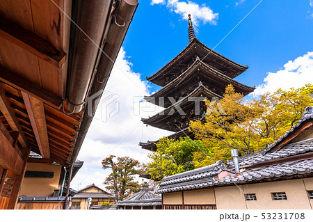 《京都府》八坂の塔を望む・清水寺参道 53231708