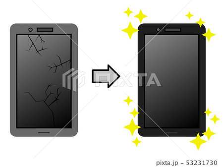 スマホの修理のイラスト素材