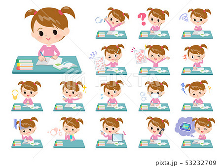 Pink clothing girl_study Pink clothing girl_study 53232709