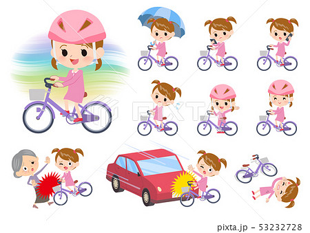 Pink clothing girl_city cycle 53232728