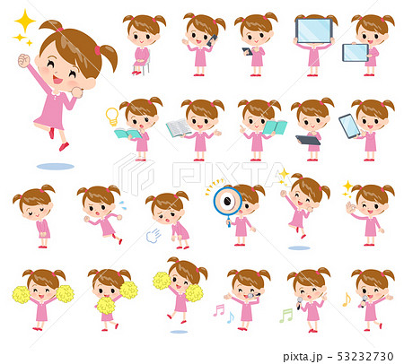 Pink clothing girl_Action 53232730