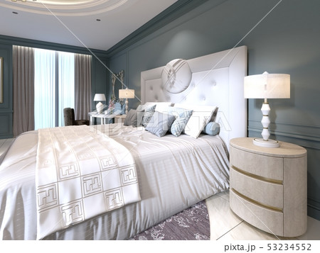 The modern design of the bedroom with a large 53234552