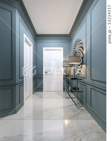 The corridor in the apartment with a modern metal 53234557