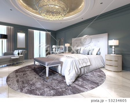The modern design of the bedroom with a large 53234605