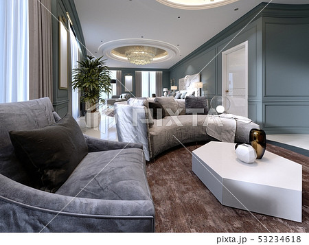 Guest room in a luxurious new hotel with open Guest room in a luxurious new hotel with open 53234618