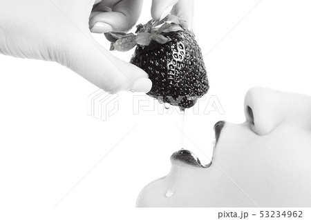 woman with strawberry woman with strawberry 53234962