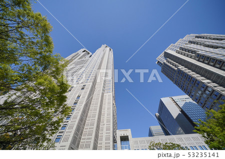 日本の東京都市景観　東京都庁 53235141