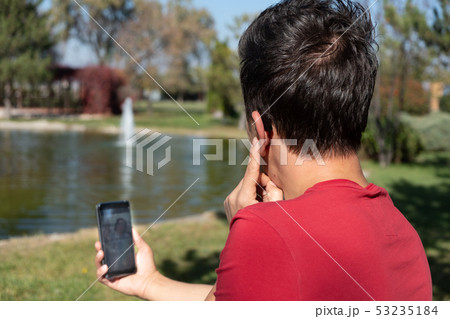 Young boy communicating with sign language Young boy communicating with sign language 53235184