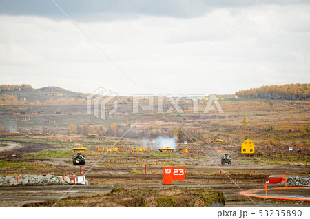 Antiaircraft gun missile systems in action Antiaircraft gun missile systems in action 53235890