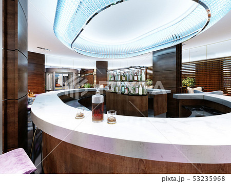Luxurious bar set with purple bar stools and white Luxurious bar set with purple bar stools and white 53235968