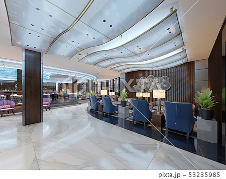 Luxurious interior design lounge area of the five 53235985