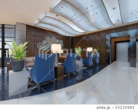 Luxurious interior design lounge area of the five 53235993