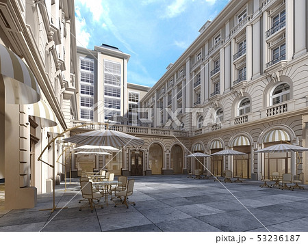 The architecture of the courtyard is classic 53236187