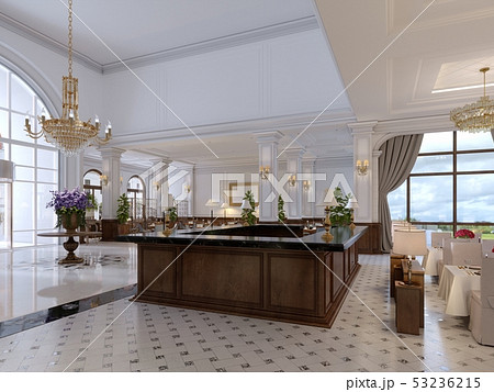 Beautiful wooden reception in the center of the 53236215