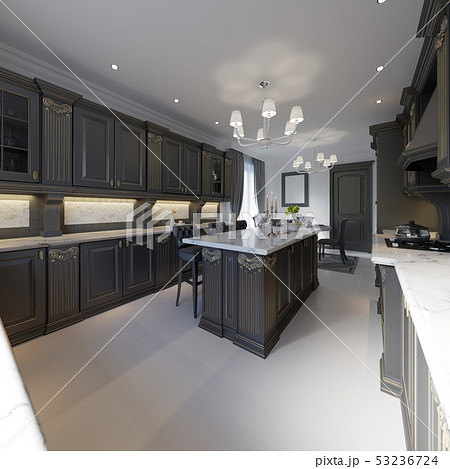 Classic kitchen, modern minimal interior design Classic kitchen, modern minimal interior design 53236724