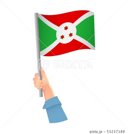 Burundi flag in hand icon 53237189